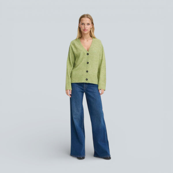 ICHI BALING Cardigan in Iguana Melange - TheSecretCloset.Boutique