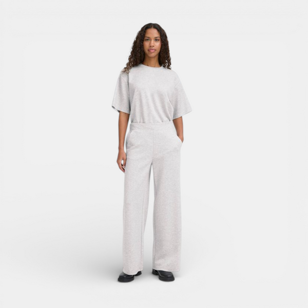 ICHI COZY Pants in Light Grey Melange