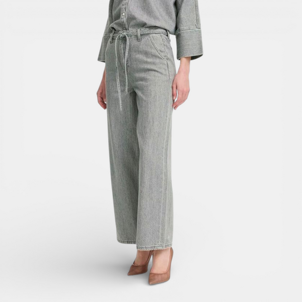 b young KIMU Belt Jeans in Mid Grey