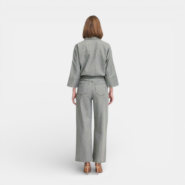 b young KIMU Belt Jeans in Mid Grey