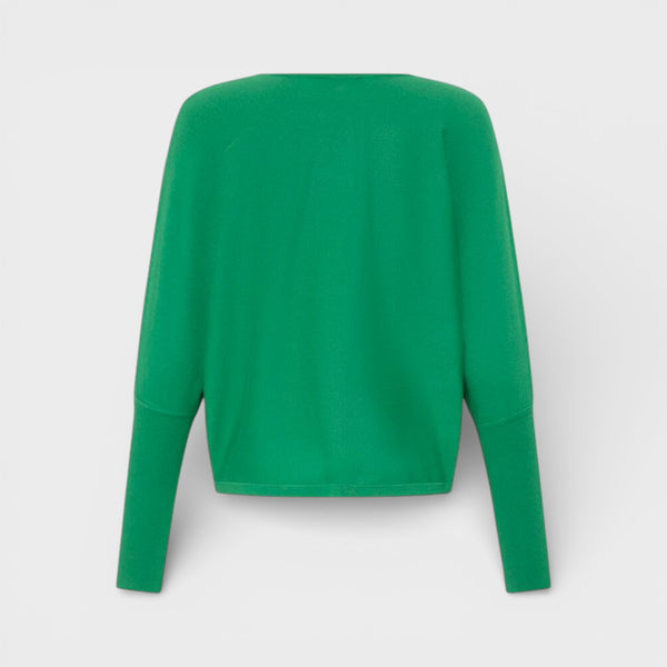 b young MORLA Batwing Fine Knit in Leprechaun Green - TheSecretCloset.Boutique