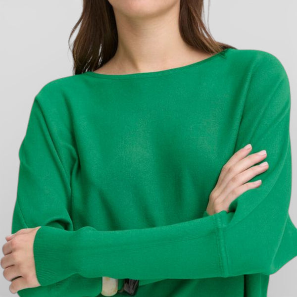 b young MORLA Batwing Fine Knit in Leprechaun Green - TheSecretCloset.Boutique