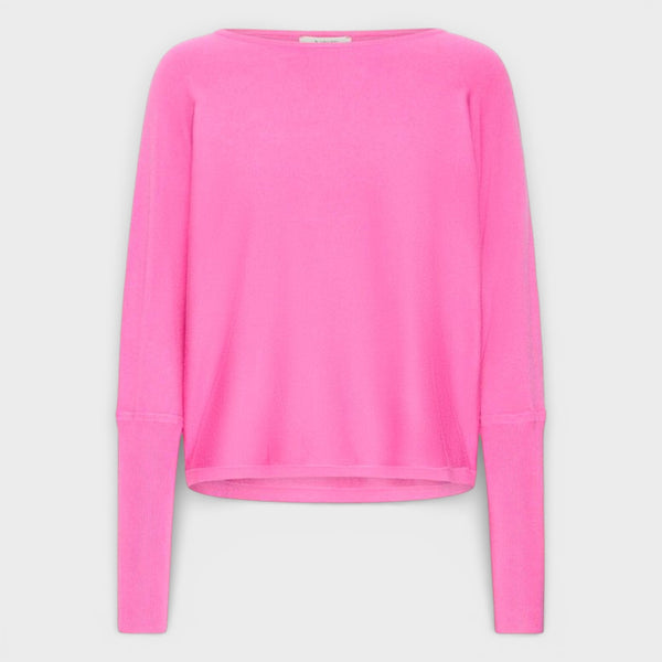 b young MORLA Batwing Fine Knit in Phlox Pink - TheSecretCloset.Boutique