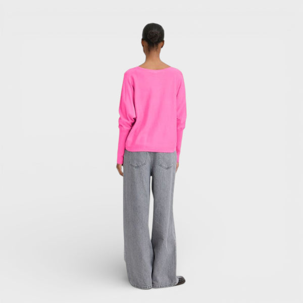 b young MORLA Batwing Fine Knit in Phlox Pink - TheSecretCloset.Boutique