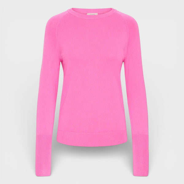 b young MORLA Long Cuff Fine Knit in Phlox Pink - TheSecretCloset.Boutique