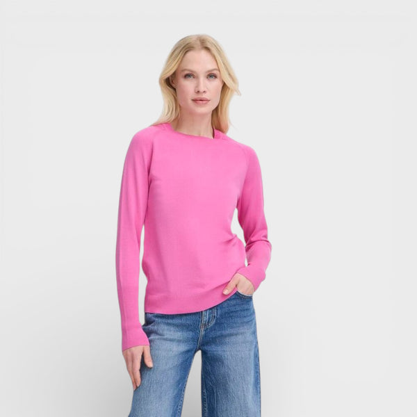 b young MORLA Long Cuff Fine Knit in Phlox Pink - TheSecretCloset.Boutique