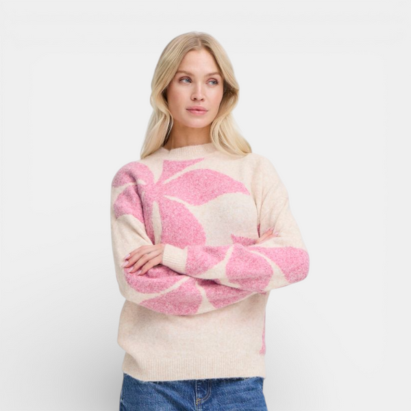 b young OMEA Flower Jumper in Phlox Pink