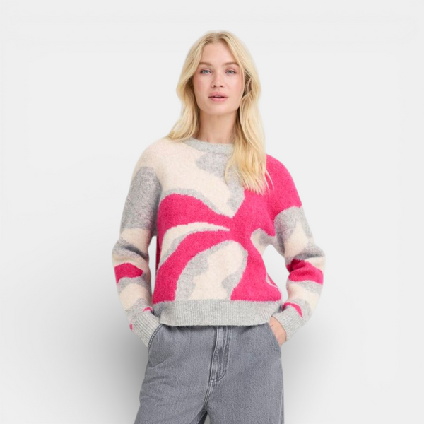 b young OMEA Abstract Jumper in Phlox Pink