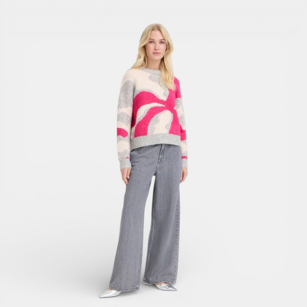 b young OMEA Abstract Jumper in Phlox Pink
