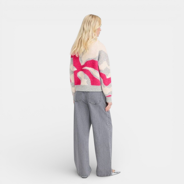 b young OMEA Abstract Jumper in Phlox Pink