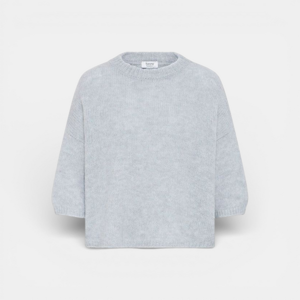 b young OTIA Jumper in Light Grey Melange