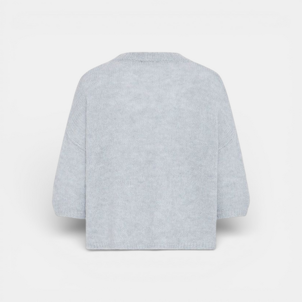 b young OTIA Jumper in Light Grey Melange