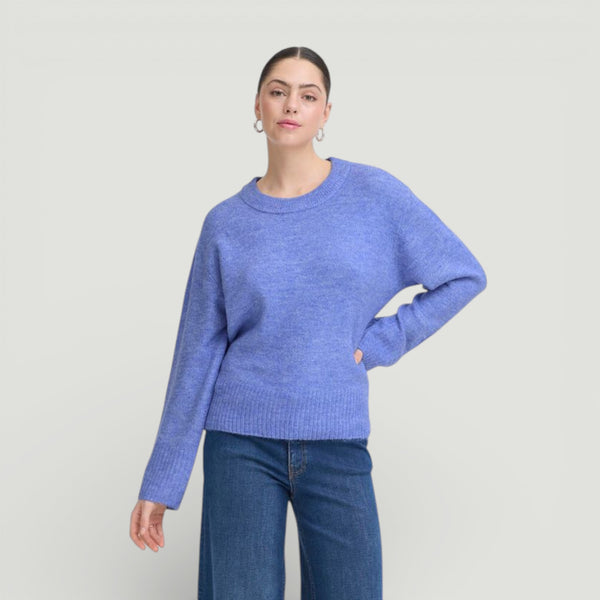 ICHI BALING Long Sleeve Knit in Nebulas Blue - TheSecretCloset.Boutique