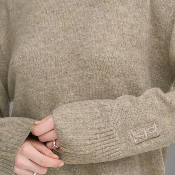 ICHI BALING Long Sleeve Knit in Sepia Tint