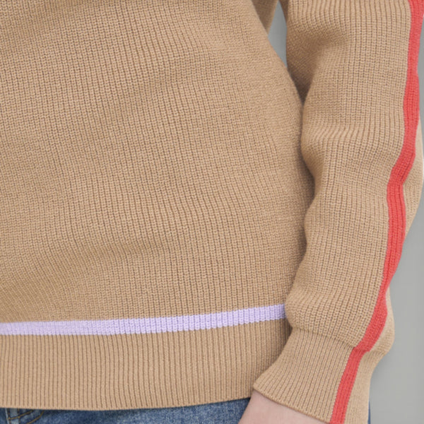 ICHI BOSTON Long Sleeve Knit in Sepia Tint