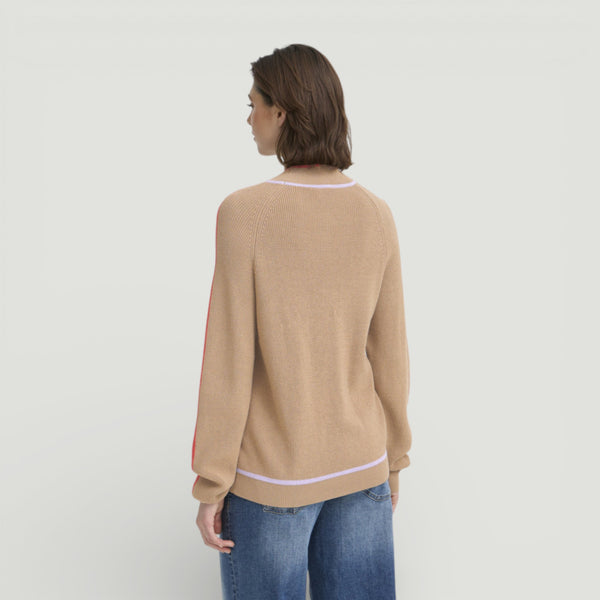 ICHI BOSTON Long Sleeve Knit in Sepia Tint