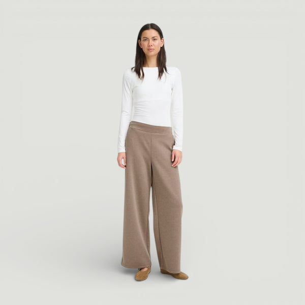 ICHI COZY Pants in Sepia Tint Melange