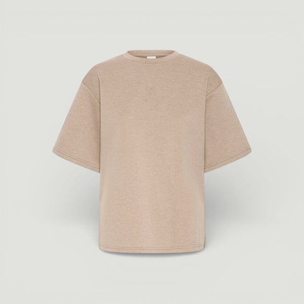 ICHI Sepia short sleeve top front view