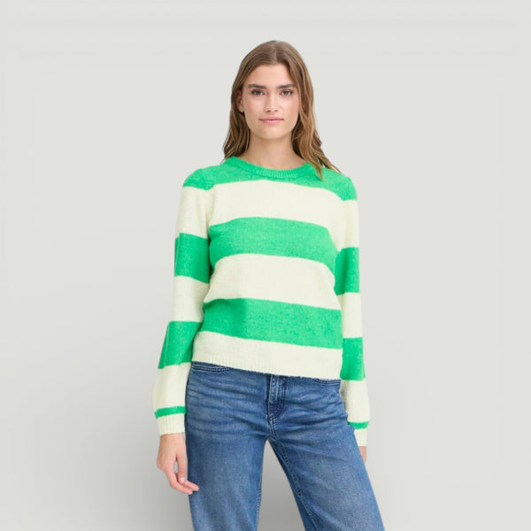 ICHI DUSTY Knit in Kelly Green - TheSecretCloset.Boutique