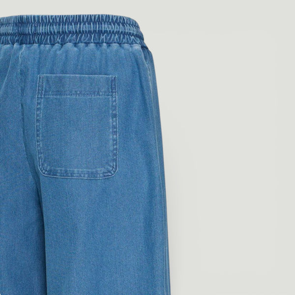 ICHI KATE Denim Pants in Medium Blue