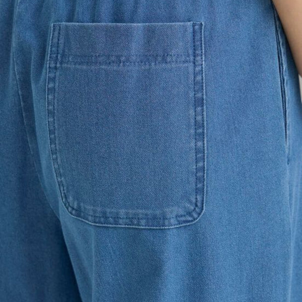 ICHI KATE Denim Pants in Medium Blue