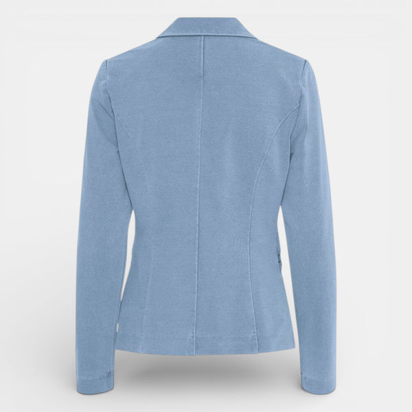 ICHI KATE Denim Blazer in Light Denim - TheSecretCloset.Boutique