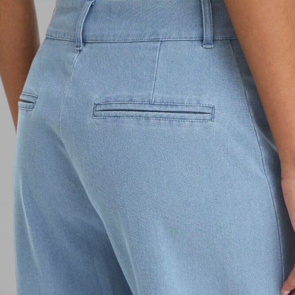 ICHI KATE Denim Pants in Light Denim - TheSecretCloset.Boutique