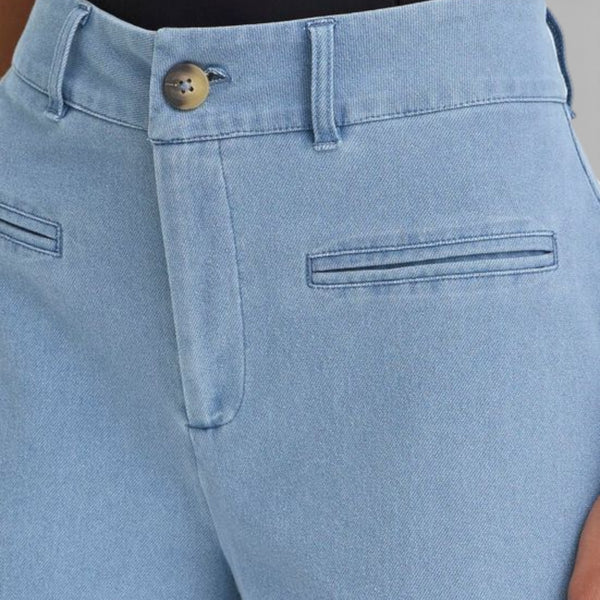 ICHI KATE Denim Pants in Light Denim - TheSecretCloset.Boutique