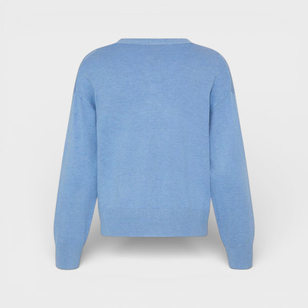 b young MORLA Cardigan in Della Robbia Blue - TheSecretCloset.Boutique