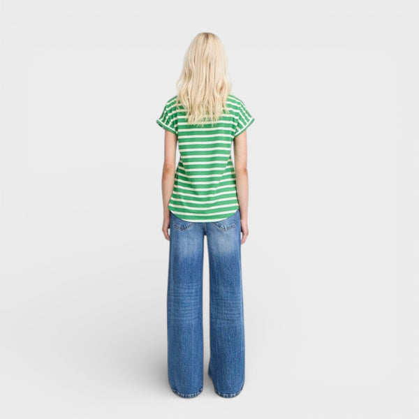 b young PAMILA T Shirt in Leprechaun Stripe - TheSecretCloset.Boutique