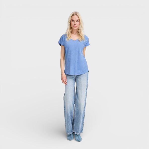b young PAMILA V T Shirt in Della Robbia Blue