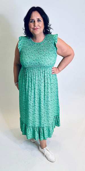 Ditsy Daisy Shirred Dress