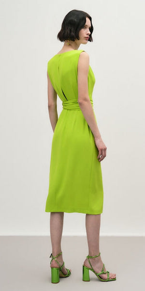 ACCESS Wrap Dress in lime