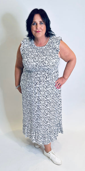 Ditsy Daisy Shirred Dress