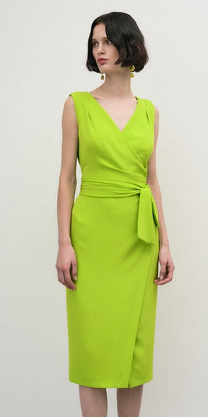 ACCESS Wrap Dress in lime
