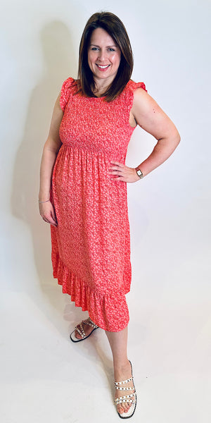 Ditsy Daisy Shirred Dress