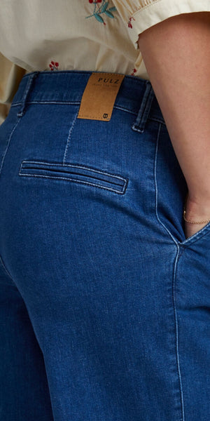PULZ LIVA Wide Leg 2 Tone Jeans - TheSecretCloset.Boutique
