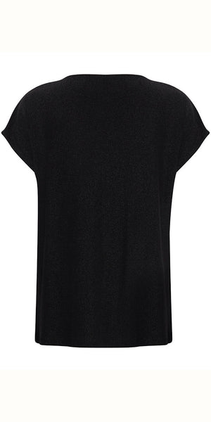 b young SELINA Waterfall Top in Black Mix