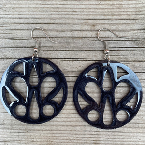 Gatsby Large Black Earrings - TheSecretCloset.Boutique