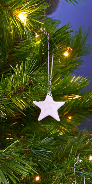 CHALK White Ceramic Star Decoration