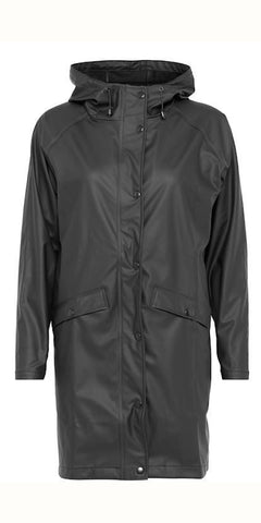 ICHI TAZI Raincoat in Black - TheSecretCloset.Boutique