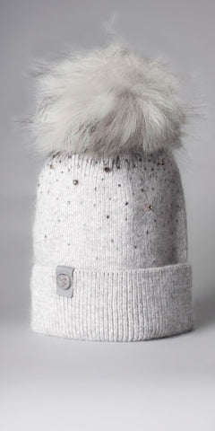 LUXY Elvie Hat in Grey Sparkle - TheSecretCloset.Boutique