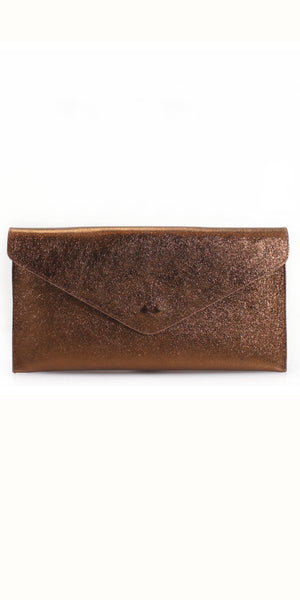 Leather Metallic Clutch Bag (various colours) - TheSecretCloset.Boutique