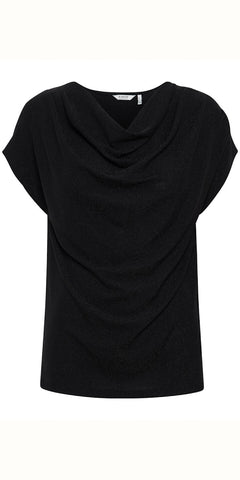 b young SELINA Waterfall Top in Black Mix