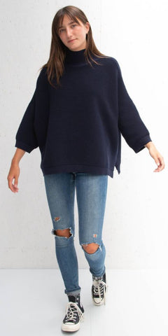 CHALK Vicki Jumper in Navy - TheSecretCloset.Boutique