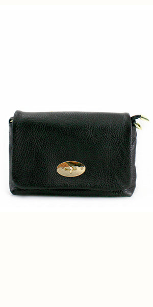 Leather Fold Over Crossbody Bag - TheSecretCloset.Boutique