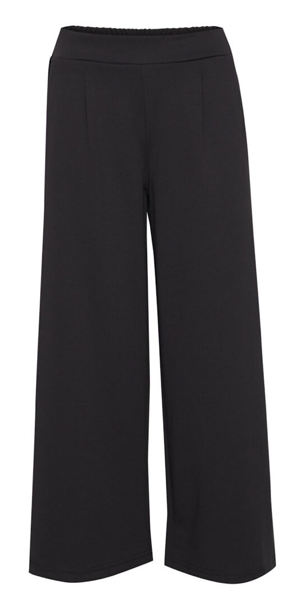 ICHI KATE Wide Leg Trousers in Black