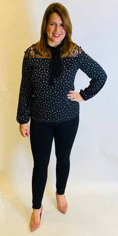 Explosion Stars & Lace Blouse - TheSecretCloset.Boutique