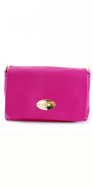 Leather Fold Over Crossbody Bag - TheSecretCloset.Boutique