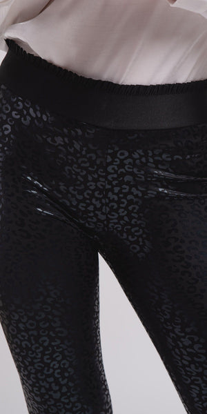 smf Glossy Leopard Leggings - TheSecretCloset.Boutique